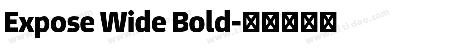 Expose Wide Bold字体转换